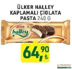 ÜLKER HALLEY ÇİKOLATA KAPLAMALI BİSKÜVİ 240 G fiyat ve kampanya bilgisi